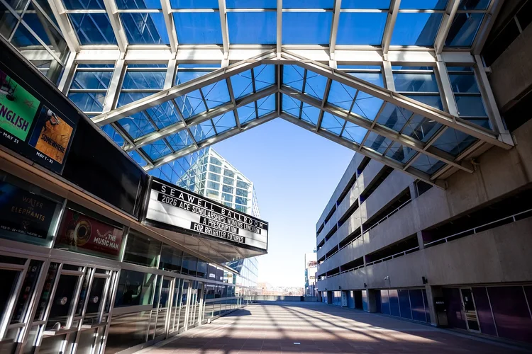 Seawell Ballroom exterior marquee, Denver Performing Arts Complex