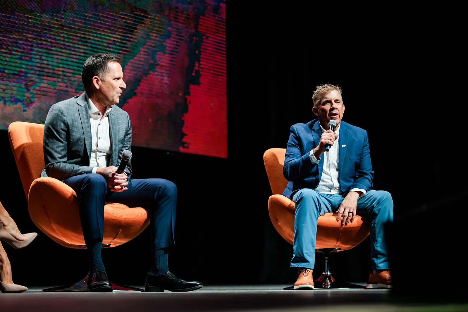 Denver Broncos head coach keynote panel photography at corporate event Denver Colorado
