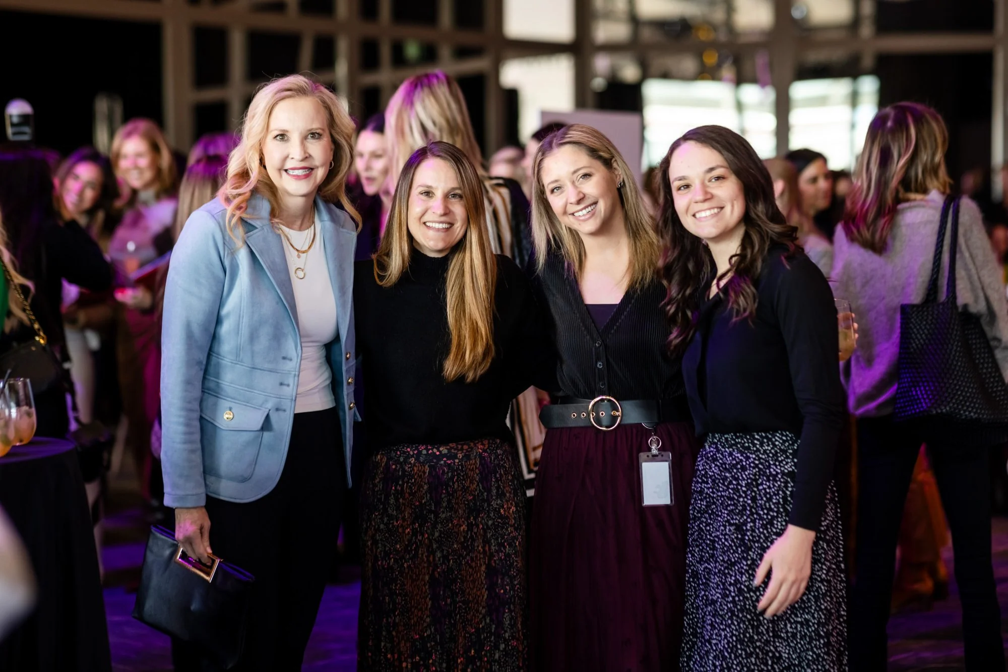 networking group photo at corporate event Seawell Ballroom Denver Colorado
