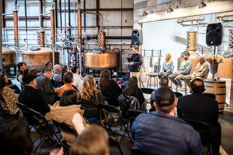 product showcase and reveal photography at Stranahans Distillery Denver