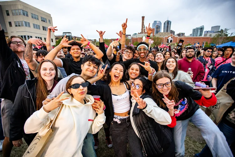 Students celebrating at MSU Denver Roadrunners After Dark
