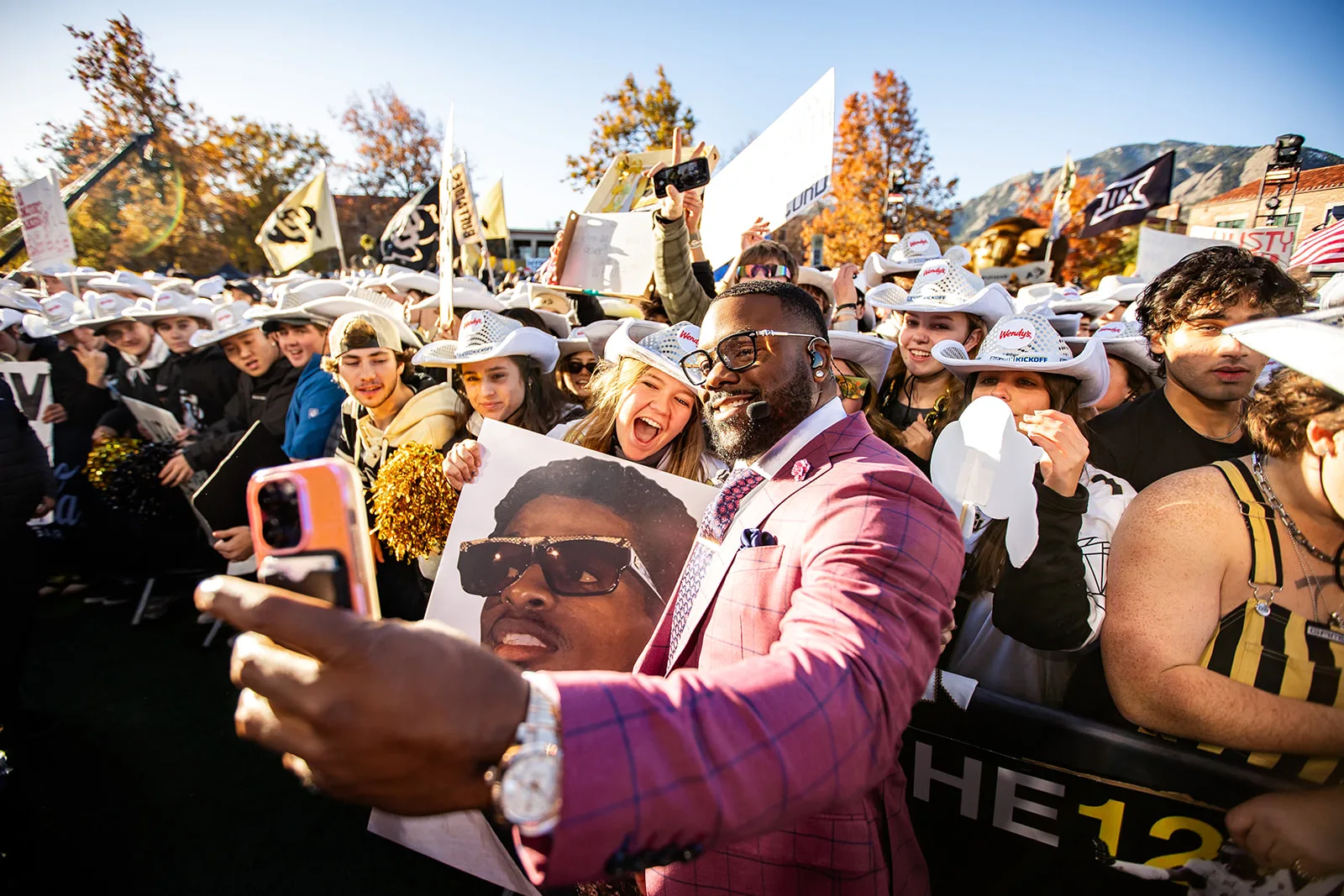 Fans at FOX Big Noon Kickoff at CU Boulder